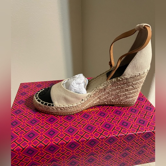 Tory Burch-COLOR BLOCK 85MM WEDGE
ESPADRILLE - RECYCLED CANVAS / NAPPA LEATHER - Picture 6 of 6